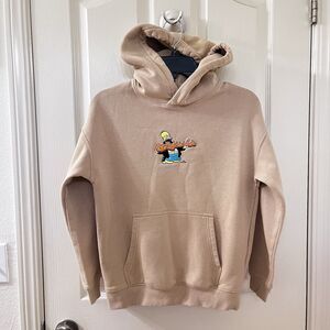 H&M x The Simpsons Homer Simpson Flaming Guitar Hoodie Sweatshirt Boys SZ 12-14